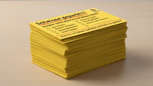 Scheisse geparkt!!! – Falschparker-Karte (10–500 Stück)