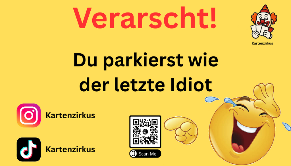 Fake 50 Franken Karte – Verarscht! Lustige Falschparker-Karte (10–500 Stk.)